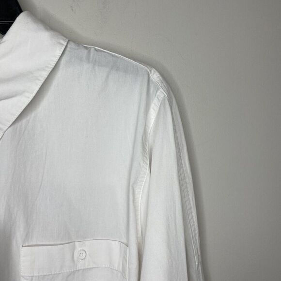 URBAN OUTFITTERS BDG Top Womens Medium White Button Down Crop NEW Blouse - Picture 2 of 13